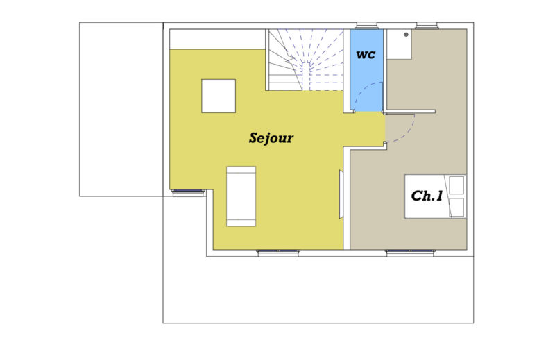 Villa Bella plan du rez de chaussée